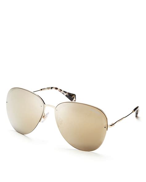 miu miu teardrop 60mm pilot sunglasses|Miu Miu Sunglasses .